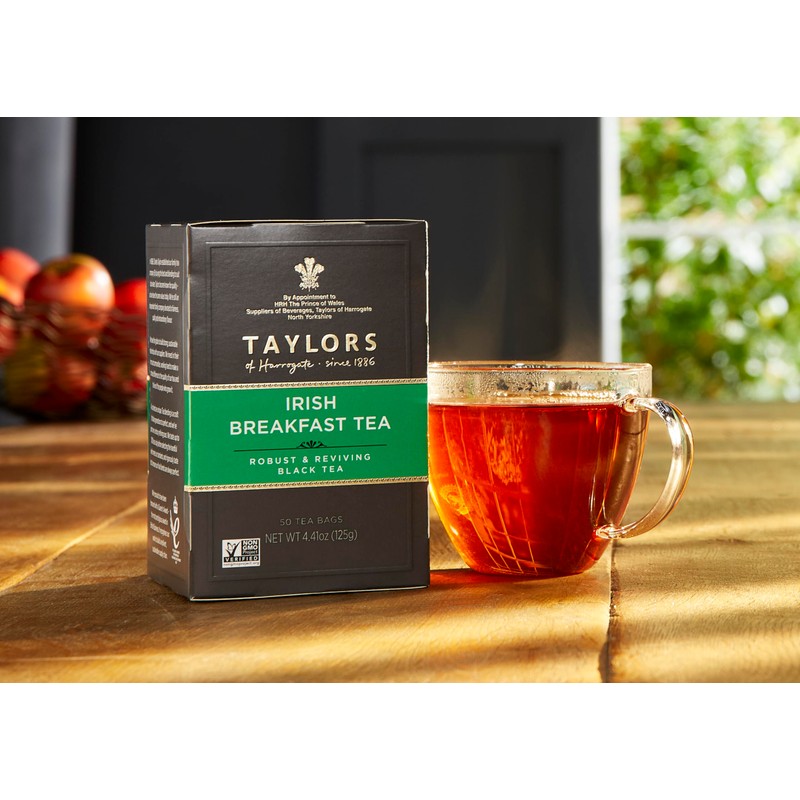 Taylors of Harrogate Irish Breakfast, Black Tea, Pillow Bags, 50