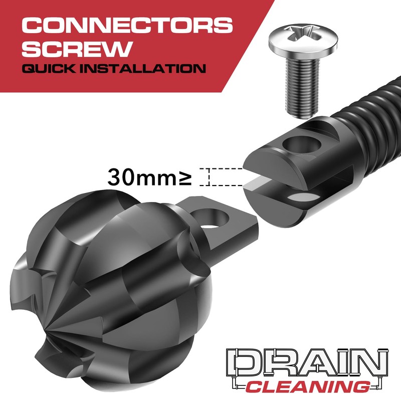 POPULO Drain Snake Attachment–Multi-Functional Cutter 1.2 Inch Diameter,Fits 1.5-3 Inch