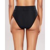 Tempt Me Women's High Waisted Bikini Bottom Crossover V Cut