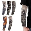 5-Pack Men's Fake Tattoo Arm Sleeves, Cool Basketball Sun Protection