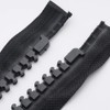 Extra Large Zipper Jumbo Zipper Double-Sided Open Black Resin Zipper