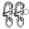 NECMETU Snap Shackle 316 Stainless Steel Swivel Shackle Sailing Halyard,