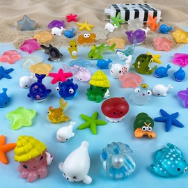 80PCS Mini Ocean Figurines Miniature Garden Decor Miniature Landscape Pots Dollhouse DIY Handmade Birthday Party Favor