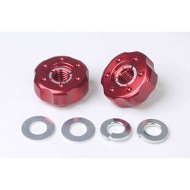 Special Parts Takekawa 06-03-0018 SP Takekawa Drive Chain Adjustment Nut, Red, Ducks 125/CT125/Monkey/Super Cub, etc