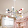 Aleslsop Colorful Chandelier,12-Light Sputnik Ceiling Light Fixture, Sputnik Chandelier with