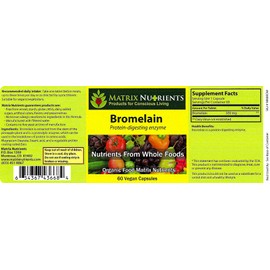 BROMELAIN - HIGHLY POTENT, 100% Organic, Protein-Digesting Enzyme! Improve Digestion - Vegan Capsules (60ct)
