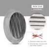 FRESH SPEED 4 Inch Grey Round Metal Dryer Vent Cover