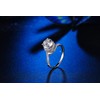 2CT Rotate Style NSCD Simulate Diamond Engagement Ring Silver 925