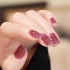 Gel Nails, Solid Color, Deep Nude, Transparent, UV/LED Compatible, Suitable for Beginners and Professionals, Varnish Type, Self Nail (Walnut, 0.5 fl oz (15 ml)