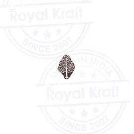 Decorative Floral Pattern Pine Tree Wood Block Print Stamp