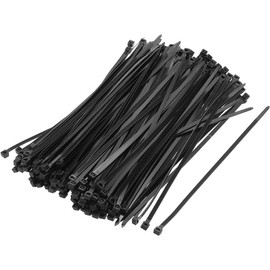 Multi-purpose UV-resistant black cable ties,8 inches (200mm),100 pieces per pack