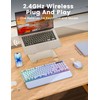 Wireless Keyboard and Mouse Combo - 9 Backlit Effects, Wrist