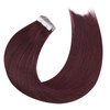 Moresoo Tape Extensions Real Hair Red Extensions Real Hair Tapes