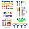 Surplex 65 pcs Sponge Paint Brushes Kits Kids Painting Set