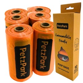 Dog Poop Bags 90 Bags (6 Rolls) Leak Proof and Extra Thick Waste Bags Refill Rolls for Dogs, Unscented Biodegradable Dog Poo Bags