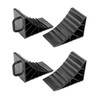 QWORK® Set of 4 Wheel Chocks Trailer Brake Chocks with