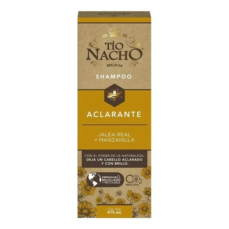 Shampoo Tío Nacho Aclarante X 415 Ml Jalea Real Manzanilla