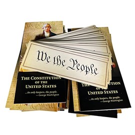10 Pack Bulk US Pocket Constitution Booklet, The Bill of Rights & Declaration of Independence & Amendments, 10 Pk Mini We The People Bookmarks, American History Patriotic Gift Set, Made in USA (10)