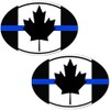2 x Canada Flag Thin Blue Line Stickers B 230