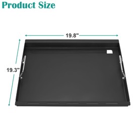 Griddle Inserts for Chargriller, Flat Top Griddle for Char-Griller 5050, 3001, 5650, 3030, 3725, King Griller 3008, 5252 Grill Models, Replacement Part for Char Grille Grates, Carbon Steel