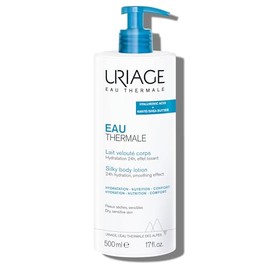 Uriage Eau Thermale Loción corporal hidratante con manteca de karité y ácido hialurónico - Hidratación intensa durante 24 horas. Loción corporal liger