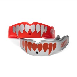 Battle Fang Mouth Guard (2-Pack), Red/Silver, Youth