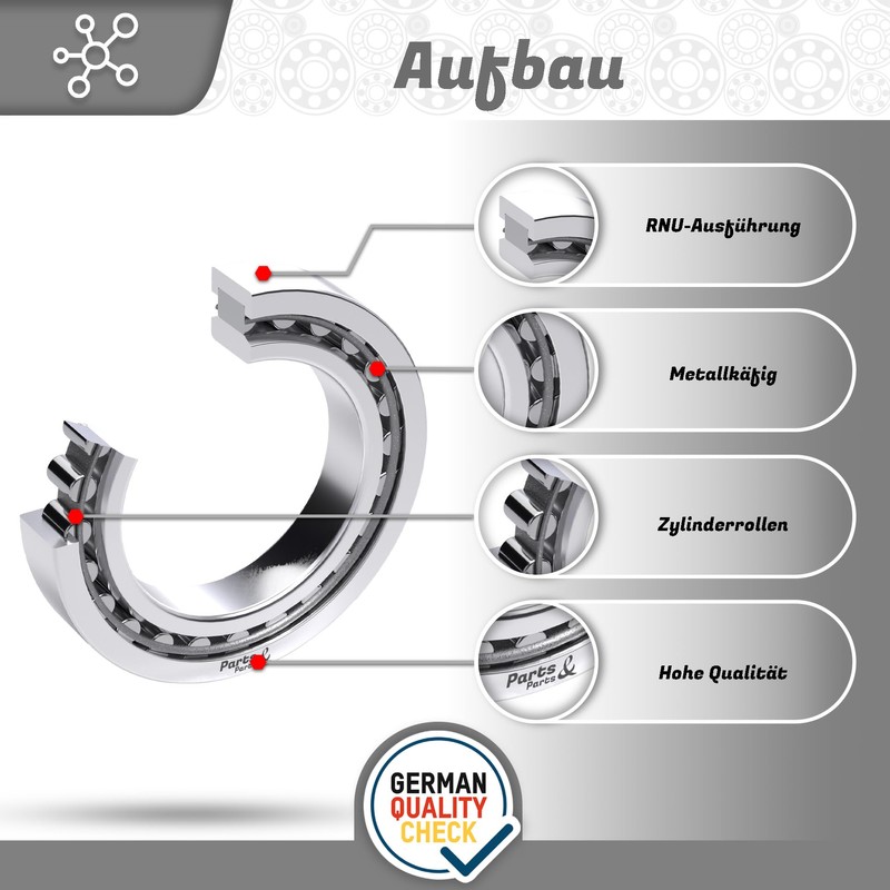 Parts and Parts Cylindrical Roller Bearing 102304 20 x 52