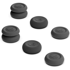 Skull & Co. Set de Thumb Grips, Joystick Cap, capuchón para Steam Deck/ROG Ally - Negro, 3 Pares (6 Piezas)