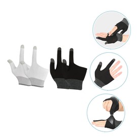 BESPORTBLE Mobile Gaming Gloves - Lightweight Touchscreen Finger Sleeves for Men & Women, Nylon & Graphene, Anti-Sweat, Breathable, 2 Pairs (Black/White)