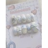 Cheek Angel Chiffon Handmade Nail Tips - Stiletto / 치크