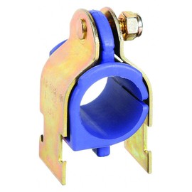 CUSH-A-NATOR High Temp Cushioned Clamp, 1-5/8" Tube Size, Steel Clamp, High Temp TPE Cushion