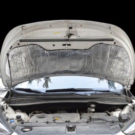 Automotive Engine Heat Sound Noise Insulation Absorb Padding Shield Hood Pad Dampening Mat Aluminum Foil Heat Shield Mat Heat Shield Thermal Sound Insulation Proofing Deadener Mat 39.4x47.2 Inch