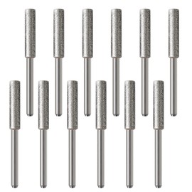 VGOL Diamond Chainsaw Sharpener 4.8mm Sharpening Stone Grinding Stone Grinding Tool Grinding Tool for Chainsaw Grinder or Other Rotary Tools 12pcs