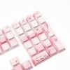 ZMX Cherry Blossom Pink Keycaps,Side Printed Shine Through Keycap PBT