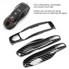Key Chain Trim, 3pcs/Set ABS Carbon Style Car Key Cover