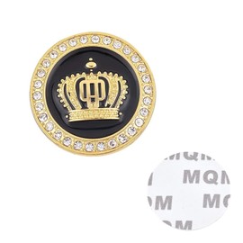 Meltryllis Sticker Car Crown Big Crown Car Logo Fashion Decal Emblem Plating Gold Shiny Car Accessories Exterior and Interior (Gold Large)