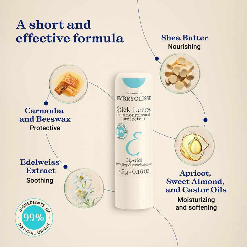 Embryolisse Protective Repair Lip Balm. Shea Butter Care for Hydration