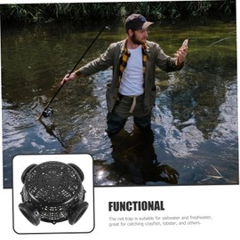 Fish net Fishing Supplies Crawfish Traps net Bait Lobster Shrimp net Mesh Globe Crab net Crawfish Netting end Bracket Fishing net Rack Reflective