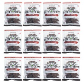 Lucky Beef Jerky Original Slab, 3 Ounce (Pack of 12)