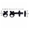 7" Wrought Iron Door Latch Lock Set Ring Pull Two-Way