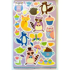 creatology 160 Owl Fox Tea Garden Party  Stickers Party Favors Teacher Supply Scrapbooking