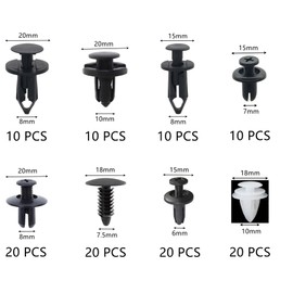 120 Pieces Plastic Car Retainer Clips,Nylon Car Fasteners Rivet Clips