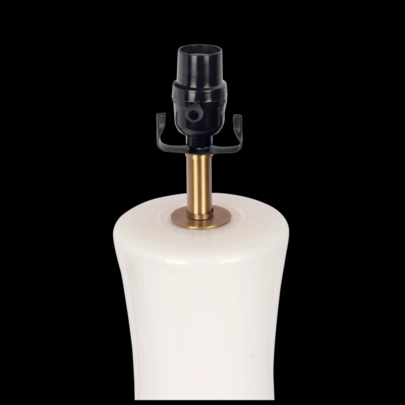 Cascade Off-White Glass Table Lamp with Golden Base Elegant Cascade