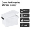 Afromy 4-Pack Plastic Storage Bins with Lid, Latching Stackable Utility