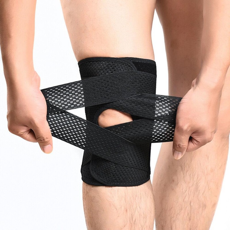 Knee Arthritis Support Brace Guard Stabilizer Strap Wrap Open Adjustable