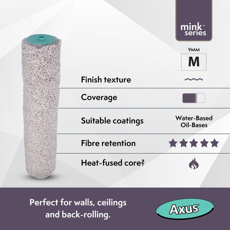Axus Decor Paint Roller Sleeve 12" Finer Fibre Medium Pile