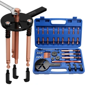 DISEN Bearing Puller Set 36-in-1, Upgrade Blind Inner Hole Three-Jaw Puller, Multifunctional Bearing Removal Tool, with Heavy Duty Portable Storage Case, Blue
