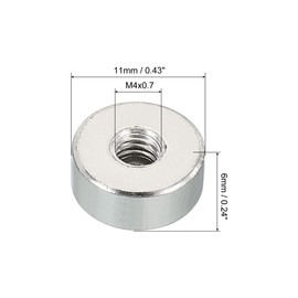 PATIKIL 20pcs M4 Cap Nuts Acorn Nut Screw Caps Insert Bolt Cover Flat Female Thread Hardware Accessories Lighting Fixture Silver Tone