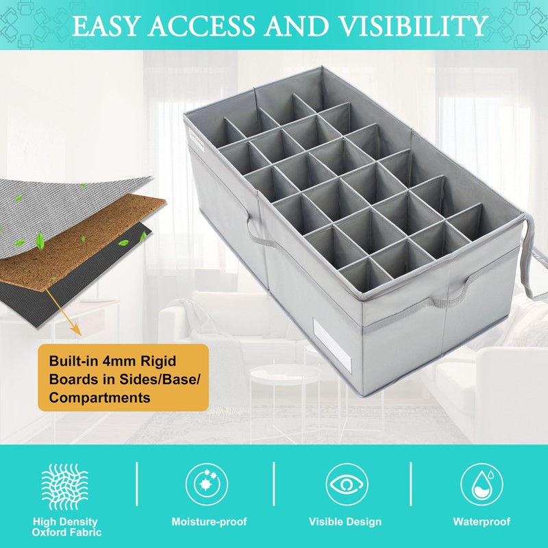 LUVHOMEE Shoe Organizer for Closet, Fits 24 Pairs, Large Shoe