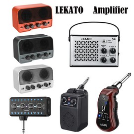 [Limited Time Deal] LEKATO Portable Bluetooth Guitar Amp, 5W/10W Mini Rechargeable Clean Distortion Gain Control Adjustable Electric Guitar Amplifier, Wireless Audio for Smartphone, USB Travel Indoor Practice, Music Lover Relax Beginner Gift:_10W Silver
